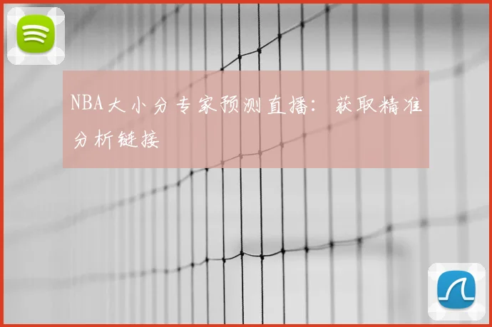NBA大小分专家预测直播：获取精准分析链接